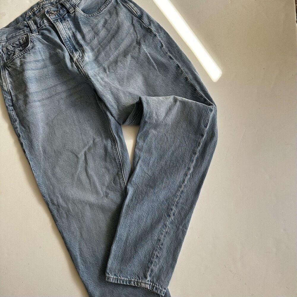 American Eagle Mom‎ Jeans Womens Size 2 Long Medium Wash High Rise Tall Denim